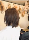 ミディ/ミディアムボブ/大人可愛い/ナチュラル/透け感ベージュ