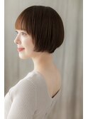 透明感カラーレイヤーカットマッシュルームヘアZ戸頭30代40代