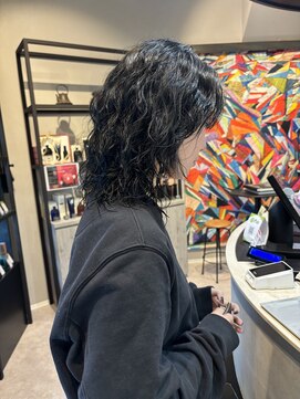 コレットヘアー ザモリオカ(Colette HAIR the MORIOKA) パーマ×ネイビーブラック