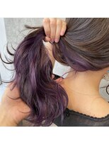 キャラ シャローネ 池袋(Chara Chalone)&nbsp;パープルカラーのデザインブリーチ【岸雄一】