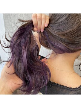 キャラ シャローネ 池袋(Chara Chalone) パープルカラーのデザインブリーチ【岸雄一】