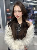 韓国くびれヘア！赤み消しブラウン