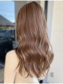 30代40代白髪ぼかしハイライト×ナチュラルブラウン