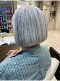 50代60代70代80代ナチュラルボブグレイヘアボリューム絶壁補正