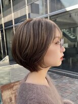 ガーデンヨコハマ(GARDEN YOKOHAMA) ショート チェリーブラウン デジタルパーマ 丸型 卵型 四角