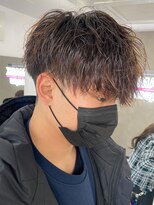 エルマーク 茨木(L-MARK) シャドウパーマメンズカットスパイラルパーマツイスパ波巻き