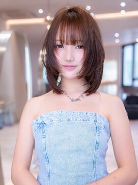 イオ 本厚木(io) ウルフボブ髪質改善ストレート顔周りレイヤーカット前髪縮毛矯正