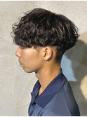 メンズマッシュ波巻きツイストスパイラルパーマ群馬高崎眉毛