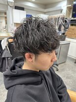 グロウアップバイトゥエンティーフォー 稲葉(glow up by24) 無造作質感メンズショートパーマ