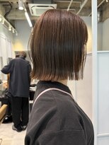 フィルムス 田町芝浦(FILMS) ミルクティーベージュ/レイヤーボブ/韓国巻き/顔周りカット/田町