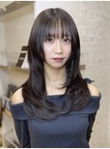 小顔ワンホンレイヤーカットハッシュカットデジタルパーマ
