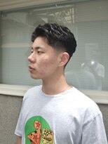 パーク(PARK)&nbsp;メンズ七三分けテーパーフェードシャドウパーマビジネス
