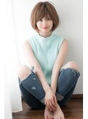 大人可愛いナチュラルショートボブ