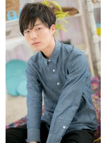 ミック 日暮里店(miq)&nbsp;流し前髪で優し気に…メンズマッシュショートa