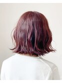 ピンクバイオレット BOB 外ハネスタイル