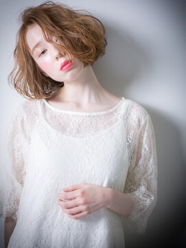 カバーヘア ブリス 戸田公園西口店(COVER HAIR bliss) 無造作カール外国人風アシンメトリーボブw戸田公園20代30代40代