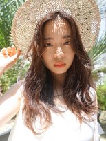 アルバム 銀座(ALBUM GINZA) ウェーブロング_ココアブラウンフリンジウェーブ_57976
