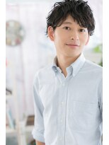 ミック ヘアアンドメイク アップ 駒込店(miq Hair&Make up)&nbsp;くせ毛風グランマッシュ黒髪アッシュショートb1