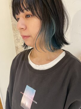 ニコリ(nicoli) 【nicoli】インナーカラー × ターコイズブルー