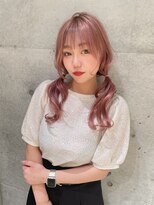 ロンド レア 天神大名店(Lond Le’a) ミディアムヘアデザインカラーフェイスフレーミング暗めカラー