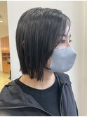 切りっぱなしボブ　佐世保美容室　佐世保駅前美容室