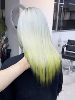イエナ 渋谷(IENA)&nbsp;イエローデザイン エンドカラー ブリーチ ダブルカラー
