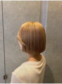 ボブ×ハイトーンシルキーベージュ/20代30代
