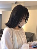 高知 南国市 BiBi glandjete ぱっつん 外ハネ ウエットスタイル