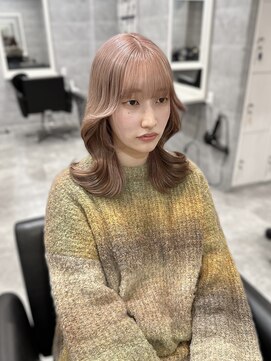 ベル(BEL) 【韓国風】20代、30代◎ハイトーンくびれミディアムヘア