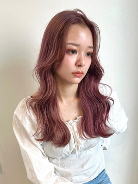 アンニュ(annuy) 【annuy_shiori】pink color/韓国ヘア/顔周りカット