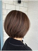 白髪ぼかしハイライトデザインカラー