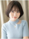 くすみベージュ大人美人ひし形小顔AラインボブY北浦和30代40代