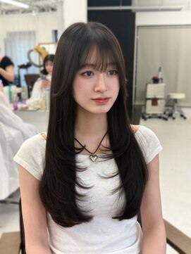 ハピネス 梅田茶屋町店(HAPPINESS) ハイレイヤー/ブリーチなし/髪質改善/顔まわり/ワンカール/艶髪