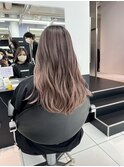 バレイヤージュ、ベビーピンク