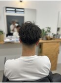メンズフェードツーブロックショートアップバングツイスパ