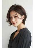 大人ショート白髪ぼかし脱白髪染め30代40代50代