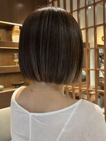 オーガニックトリコ 所沢(organic+tricot)&nbsp;40代50代◎夏カラー◎大人グレージュハイライト×ミニボブ