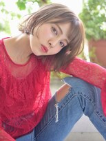 キアラ(Kchiara) 切りっぱなしボブ/ハニーヘア/kchiara川野直人