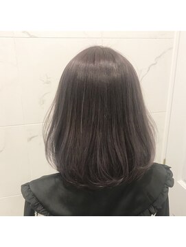 レイドバック(LAID BACK) 【LAIDBACK代官山】ワンカールボブ☆グレーラベンダー3Dカラー