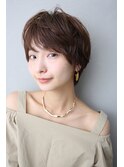 大人かわいいエアリーショート☆ショコラベージュ