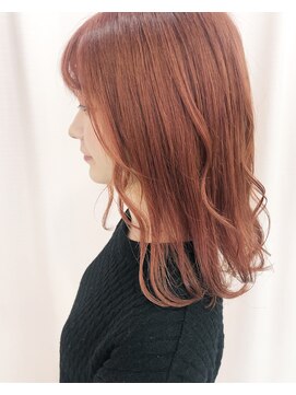 ヘアメイク マリア 福岡天神西通り(hair make MARIA) 韓国っぽいコーラルピンクカラー