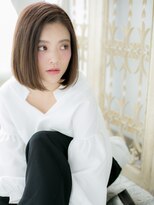 モッズ ヘア 福岡姪浜店(mod's hair) *mod's姪浜*…かきあげ前髪xシースルー艶カラー前下がりボブd