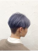 ★韓国風センターパートスタイル【ラベンダーアッシュ】★ emu