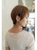大人かわいい前髪セシルカットココアブラウンフリンジウェーブ