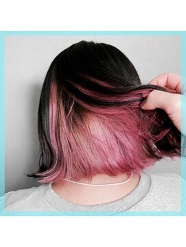 ワット 原宿店(W) 【W-ワット-原宿店】＊インナーピンクナチュラルボブ＊
