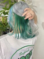 リタヘア(Re:ta Hair)&nbsp;シルバーとインナーターコイズ【飯田淳平】Re:ta Hair