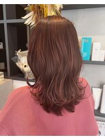 シエン(CIEN)&nbsp;セミロング/ピンク/ヨシン/重めレイヤー/暖色/艶/波巻き