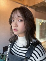 イトシテ&nbsp;ダークカーキグレージュ×シースルーバング【本多身和子】