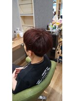 ブロッサム 東中野店 20代30代40代シアーピンク透明感くびれボブ外ハネ乾かすだけ