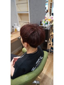 ブロッサム 東中野店 20代30代40代シアーピンク透明感くびれボブ外ハネ乾かすだけ